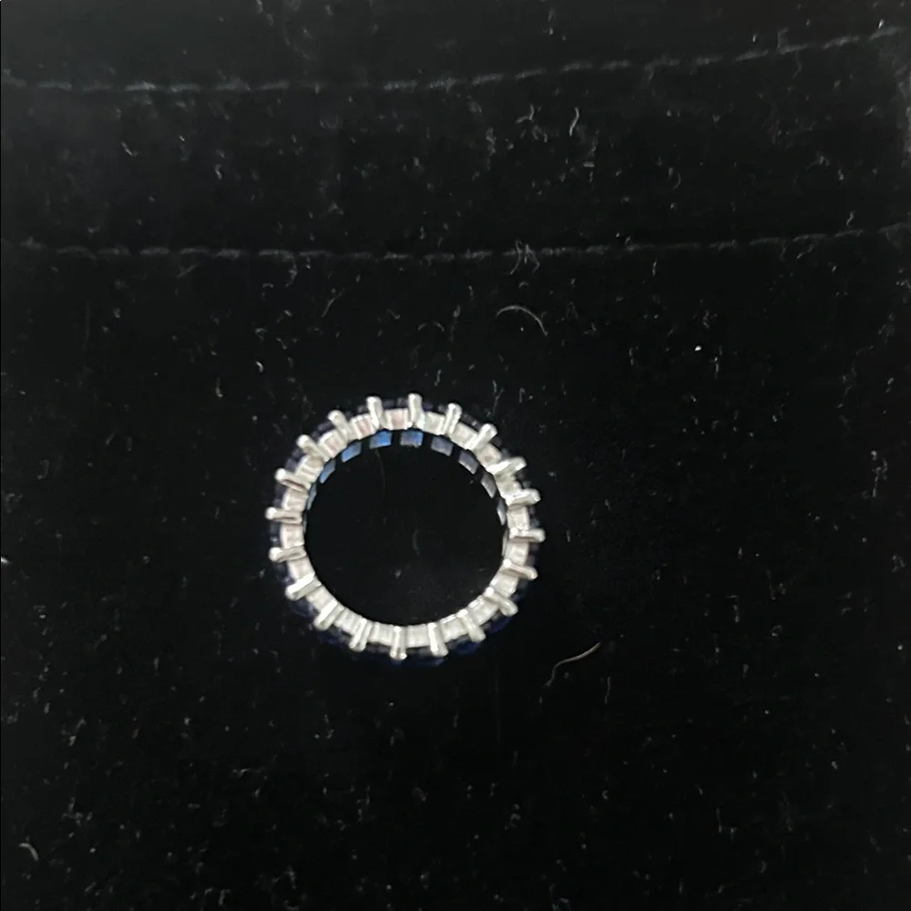 Brand new never worn Elegant Blue Sapphire-Effect Eternity Band - Women Jewelry